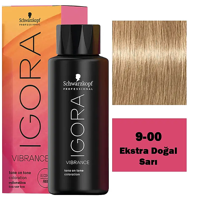 Igora Vibrance Tone On Tone Coloration - Saç Boyası No: 9-00 Ekstra Doğal Sarı 60ml - 1