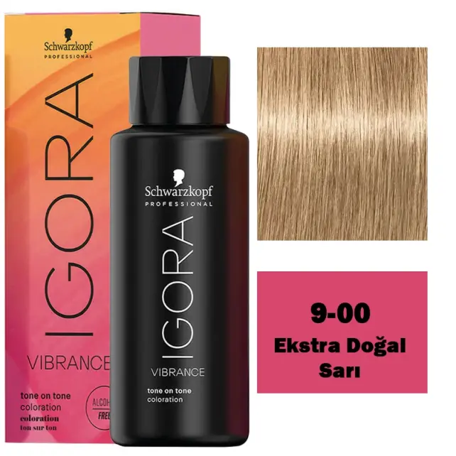 Igora Vibrance Tone On Tone Coloration - Saç Boyası No: 9-00 Ekstra Doğal Sarı 60ml - 1