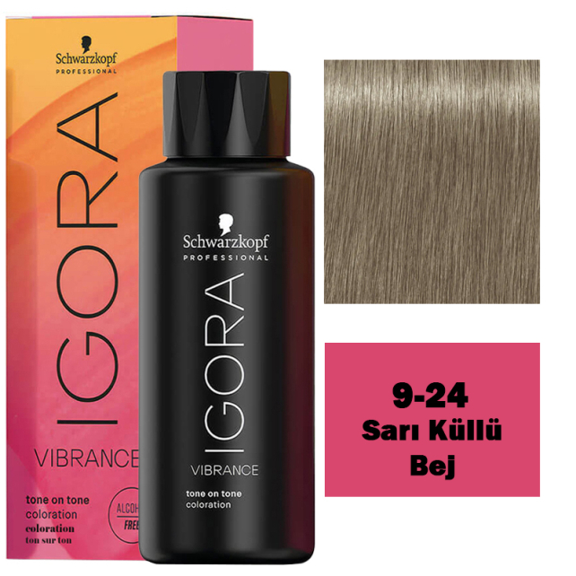 Igora Vibrance Tone On Tone Coloration - Saç Boyası No: 9-24 Sarı Küllü Bej 60ml - 1