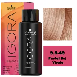 Igora Vibrance Tone On Tone Coloration - Saç Boyası No: 9,5-49 Pastel Bej Viyole 60ml - Igora