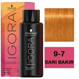 Igora Vibrance Tone On Tone Coloration - Saç Boyası No: 9-7 Sarı Bakır 60ml - 1