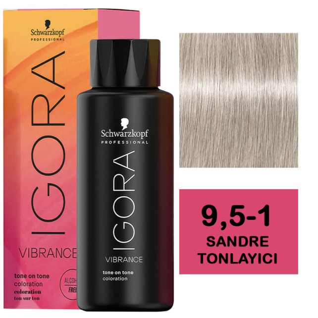 Igora Vibrance Tone On Tone Coloration - Saç Boyası No: 9,5-1 Sandre Tonlayıcı 60ml - 1