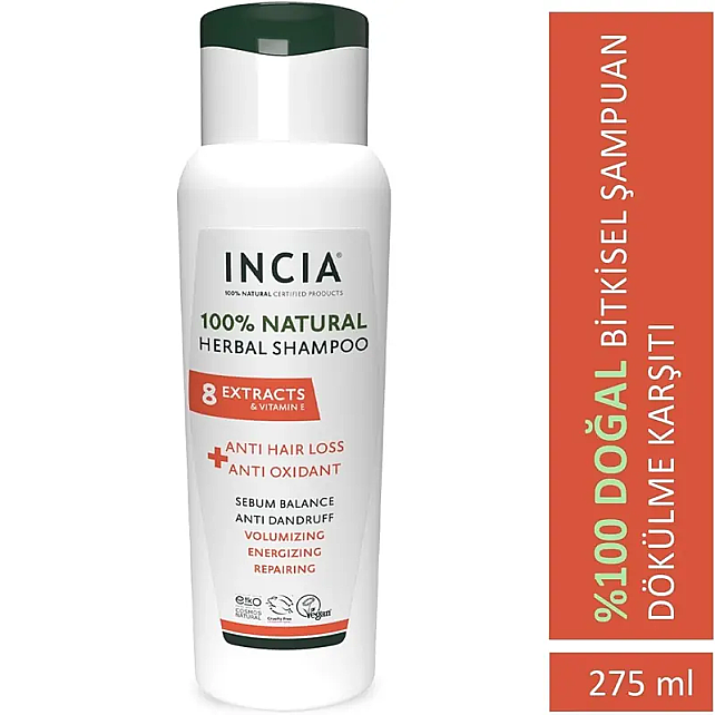 Incia Anti Hair Loss Anti Oxidant - Saç Dökülmesine Karşı Doğal Şampuan 275ml - 5
