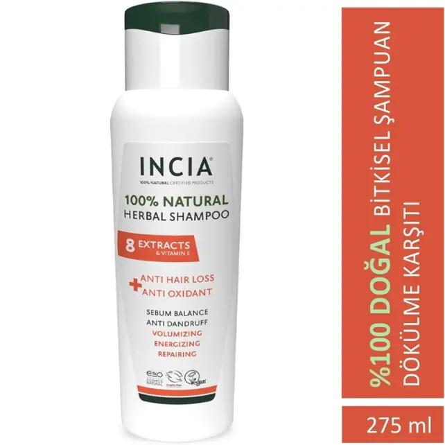 Incia Anti Hair Loss Anti Oxidant - Saç Dökülmesine Karşı Doğal Şampuan 275ml - 5