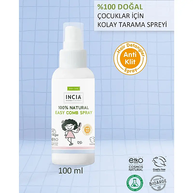 Incia Baby Care Natural Easy Comb - Kolay Saç Tarama Spreyi 100ml - 4
