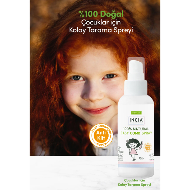 Incia Baby Care Natural Easy Comb - Kolay Saç Tarama Spreyi 100ml - 2
