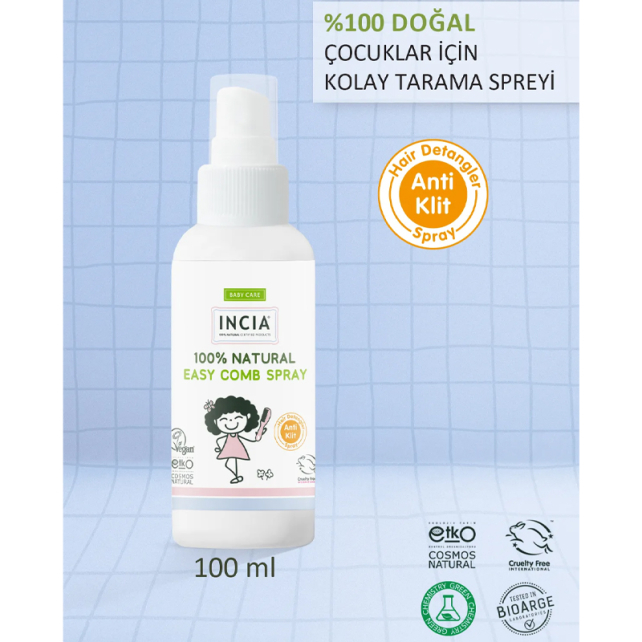 Incia Baby Care Natural Easy Comb - Kolay Saç Tarama Spreyi 100ml - 4