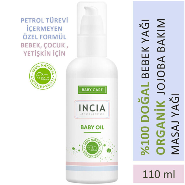 Incia Baby Oil - Doğal Bebek Yağı 110ml - 4