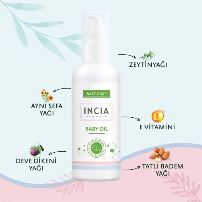 Incia Baby Oil - Doğal Bebek Yağı 110ml - 2