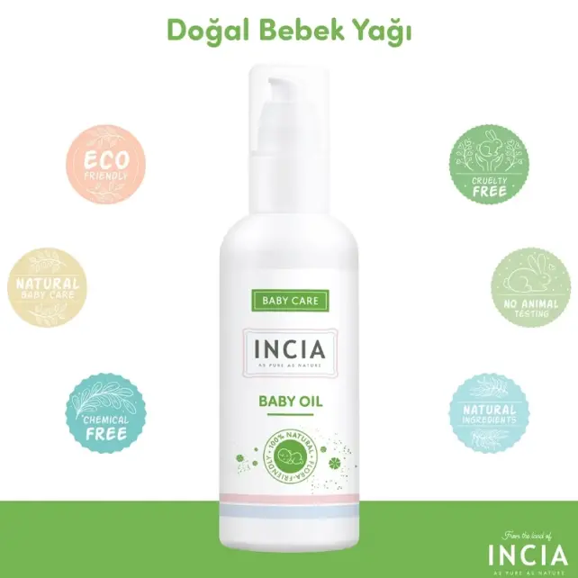 Incia Baby Oil - Doğal Bebek Yağı 110ml - 3