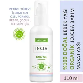 Incia Baby Oil - Doğal Bebek Yağı 110ml - 4