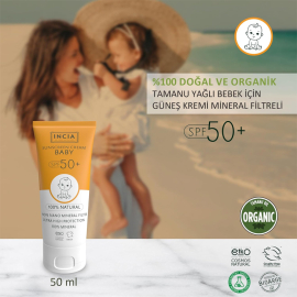 Incia Baby Sunscreen Cream SPF 50+ Bebek Güneş Kremi 50ml - 2