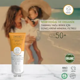 Incia Baby Sunscreen Cream SPF 50+ Bebek Güneş Kremi 50ml - 2