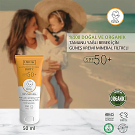 Incia Baby Sunscreen Cream SPF 50+ Bebek Güneş Kremi 50ml - 2