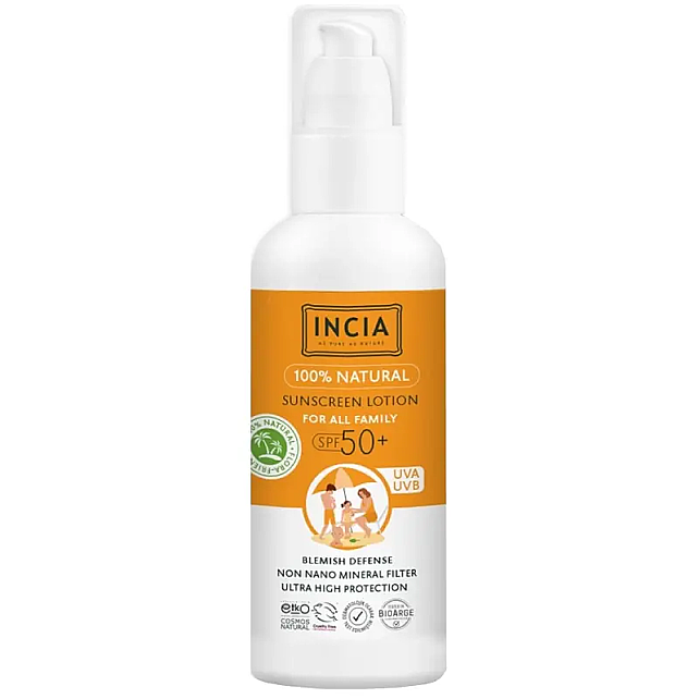 Incia For Family Sunscreen Lotion SPF 50+ Tüm Aile Güneş Koruyucu Losyon 100ml - 1