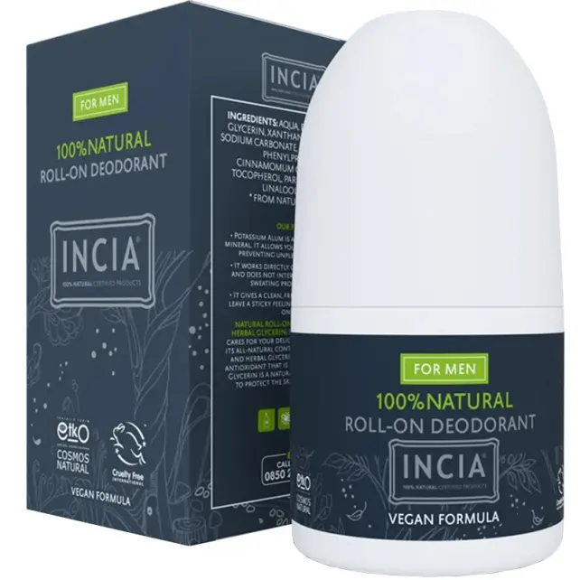 Incia For Men Natural - Doğal Roll-On Deodorant 50ml - 1