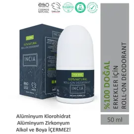 Incia For Men Natural - Doğal Roll-On Deodorant 50ml - 5