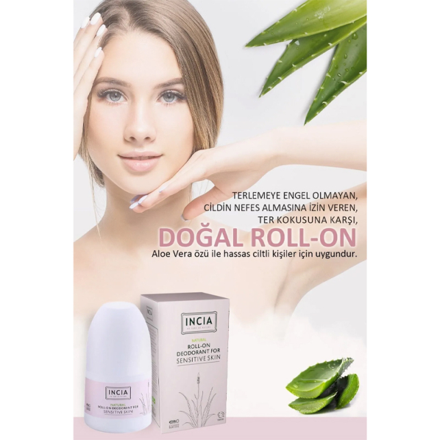 Incia For Sensitive Skin Natural - Hassas Cilt Doğal Roll-On Deodorant 50ml - 3