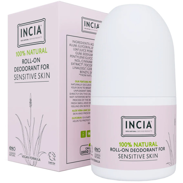 Incia For Sensitive Skin Natural - Hassas Cilt Doğal Roll-On Deodorant 50ml - 1