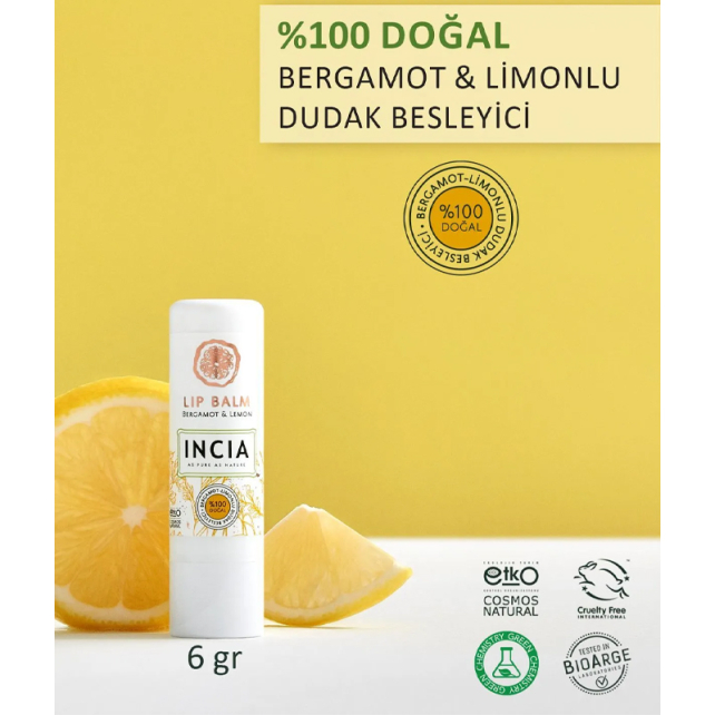 Incia Kids Lip Balm Cheerful Lemon - Limonlu Besleyici Dudak Kremi 6g - 2