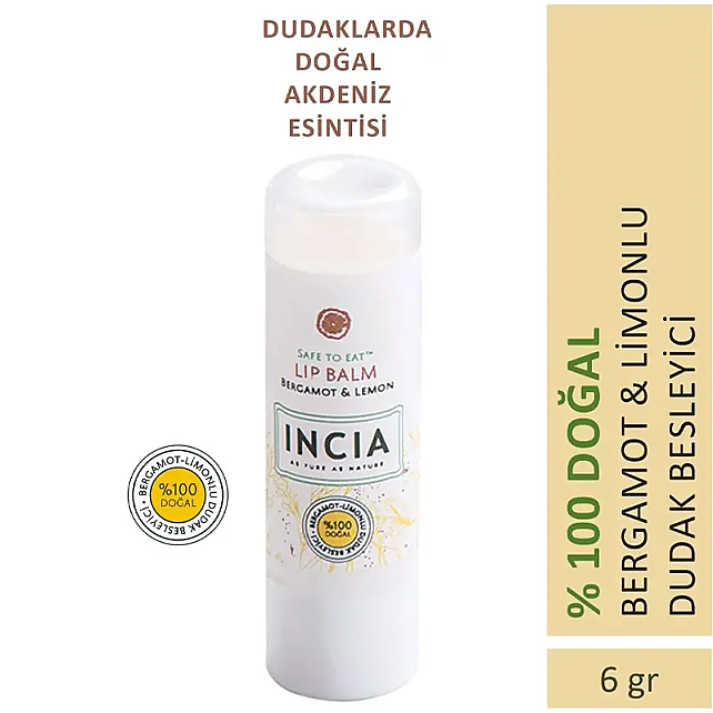 Incia Kids Lip Balm Cheerful Lemon - Limonlu Besleyici Dudak Kremi 6gr - 5