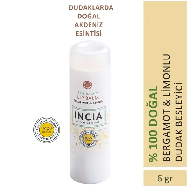 Incia Kids Lip Balm Cheerful Lemon - Limonlu Besleyici Dudak Kremi 6gr - 5