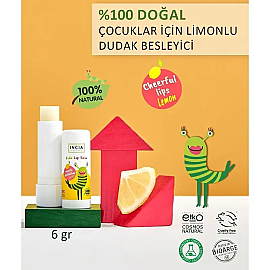 Incia Kids Lip Balm Lemon - Limonlu Doğal Dudak Besleyici 6gr - 2
