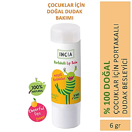 Incia Kids Lip Balm Orange - Portakallı Doğal Dudak Besleyici 6gr - 5