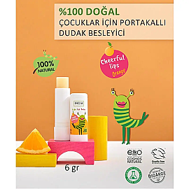 Incia Kids Lip Balm Orange - Portakallı Doğal Dudak Besleyici 6gr - 6