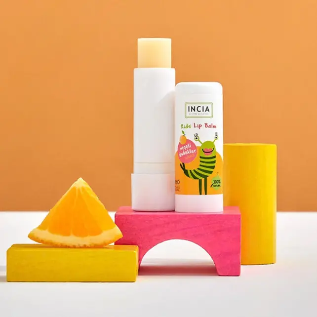 Incia Kids Lip Balm Orange - Portakallı Doğal Dudak Besleyici 6gr - 2
