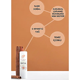 Incia Lip Balm Cinnamon - Tarçınlı Besleyici Dudak Kremi 6gr - 4