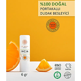 Incia Lip Balm Orange - Portakallı Besleyici Dudak Kremi 6gr - 2