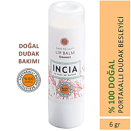 Incia Lip Balm Orange - Portakallı Besleyici Dudak Kremi 6gr - 5