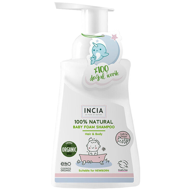 Incia Natural Baby Foam Shampoo - Bebek Köpük Şampuan 200ml - 1