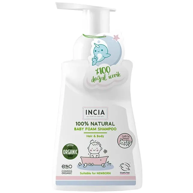 Incia Natural Baby Foam Shampoo - Bebek Köpük Şampuan 200ml - 1