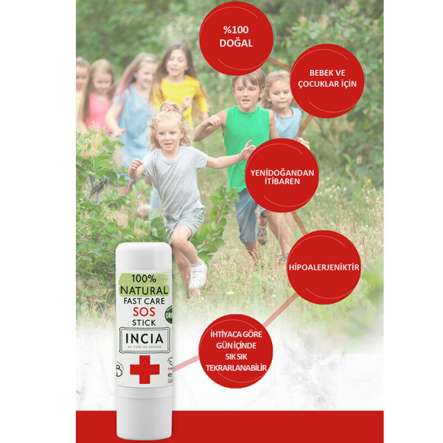 Incia Natural Fast Care Sos - Anlık Yatıştırıcı Etkili Stick 6g - 3