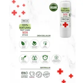 Incia Natural Fast Care Sos - Anlık Yatıştırıcı Etkili Stick 6g - 4