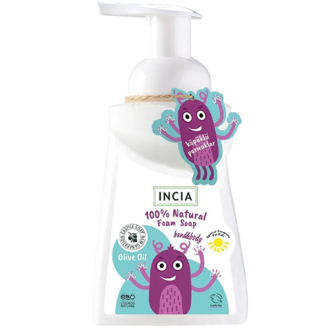 Incia Natural Foam Soap - Çocuklar İçin Doğal Köpük Sabun 200ml - 1