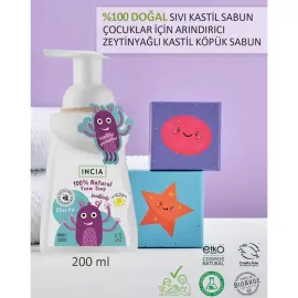 Incia Natural Foam Soap - Çocuklar İçin Doğal Köpük Sabun 200ml - 4
