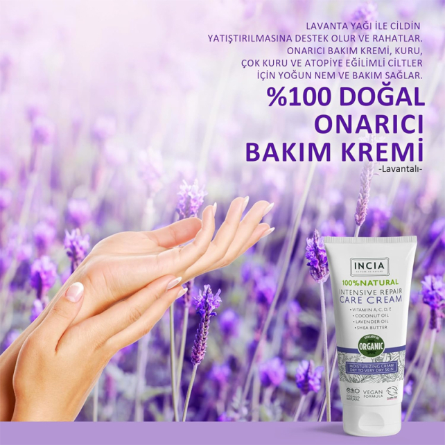 Incia Natural Intensive Repair Care Cream - Yoğun Nemlendirici Bakım Kremi 50ml - 4