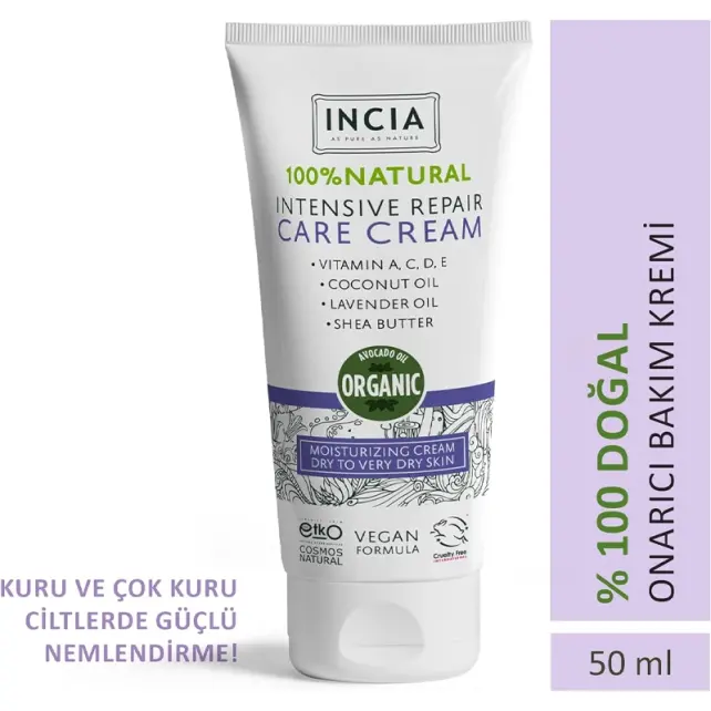 Incia Natural Intensive Repair Care Cream - Yoğun Nemlendirici Bakım Kremi 50ml - 5
