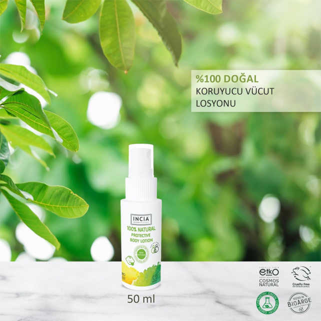 Incia Natural Protective Body Lotion - Doğal Koruyucu Vücut Losyonu 50ml - 2