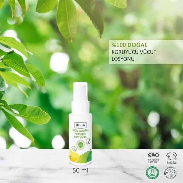 Incia Natural Protective Body Lotion - Doğal Koruyucu Vücut Losyonu 50ml - 2