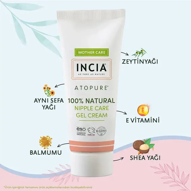 Incia Nipple Gel Cream - Doğal Göğüs Ucu Jel Krem 30ml - 2