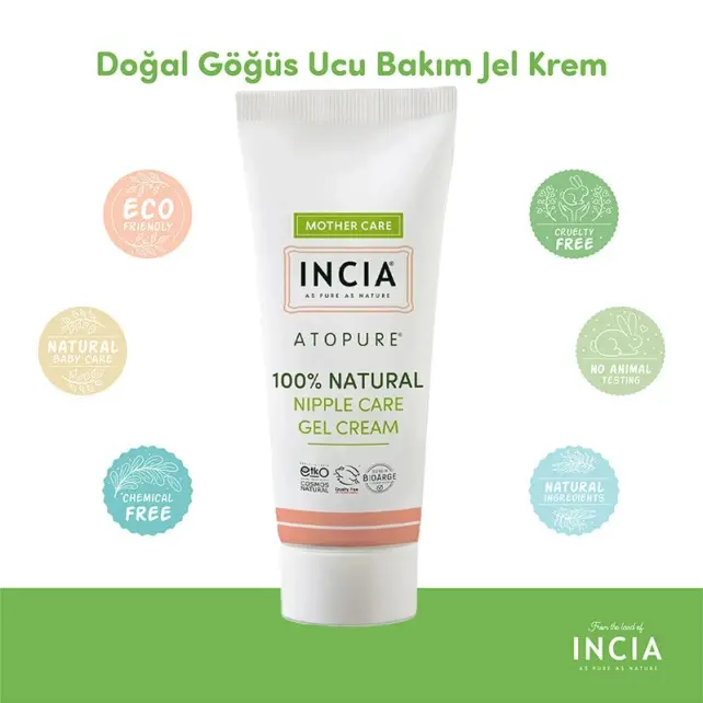 Incia Nipple Gel Cream - Doğal Göğüs Ucu Jel Krem 30ml - 3
