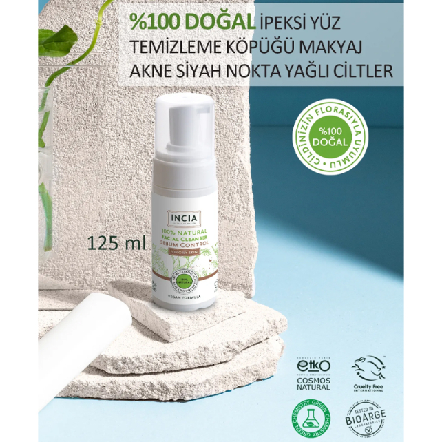 Incia Sebium Control Foaming Facial Cleanser - Yüz Temizleme Köpüğü 125ml - 3