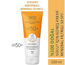 Incia Sunscreen Body Cream SPF 50+ Vücut Güneş Kremi 150ml - 4
