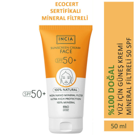 Incia Sunscreen Face Cream SPF 50+ Doğal Güneş Kremi 50ml - 5