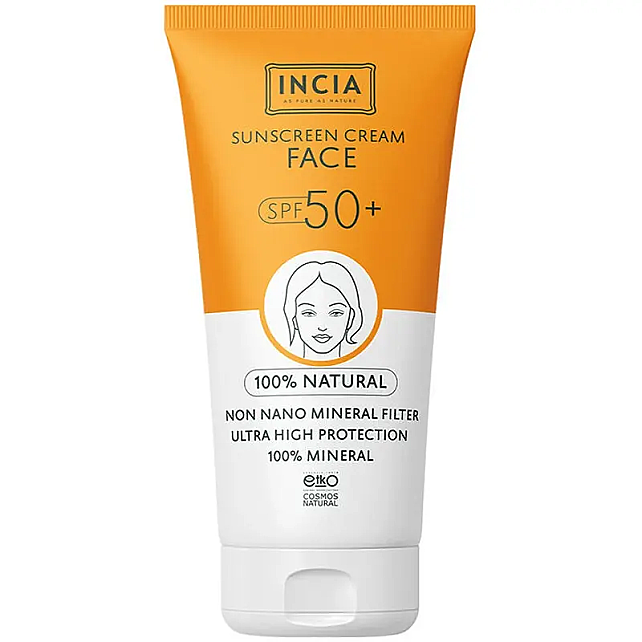 Incia Sunscreen Face Cream SPF 50+ Doğal Güneş Kremi 50ml - 1