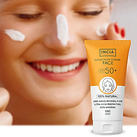 Incia Sunscreen Face Cream SPF 50+ Doğal Güneş Kremi 50ml - 2